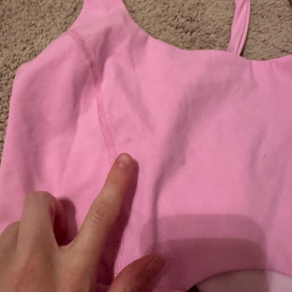 Free People Movement-Pink Righteous Runsie Cutout Criss Cross Workout Romper - Picture 6 of 9